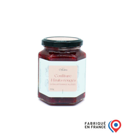 confiture 4 fruits rouges - 4 fruits rouges - confiture allégée - confiture artisanale - confiture extra artisanale