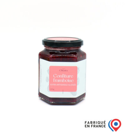 confiture framboise - framboise - confiture extra artisanale - confiture allégée - confiture extra artisanale allégée - allégée en sucre - riche en fruits