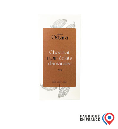 Tablette au Chocolat Noir & Eclats d'Amandes