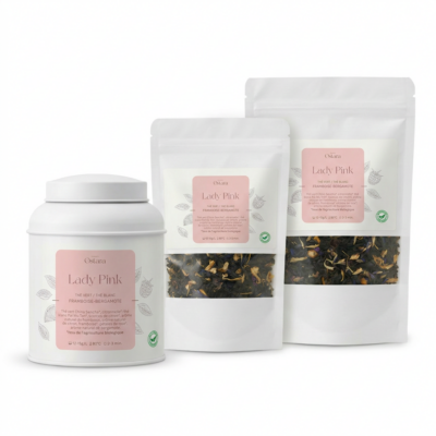 Thé vert thé blanc framboise bergamote Lady Pink