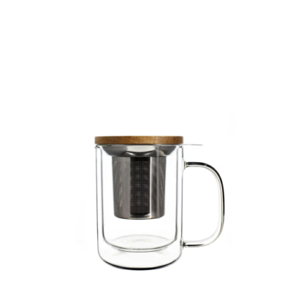 mug OGO transparent- mug - mug thé - mug infuseur - infuser thé -thés - thé vert - thé noir- thé fruits