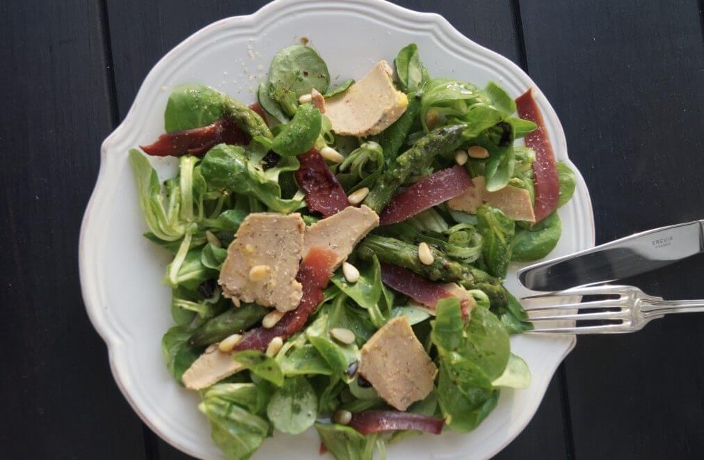 foie gras et salade